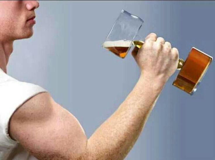A visual representation of how the liver overworks to break down alcohol, pushing muscle building and protein synthesis aside even if you try working out the day after drinking.